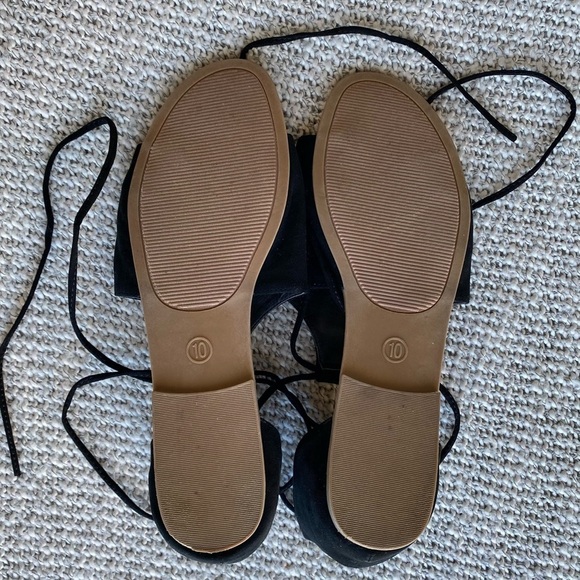 Lace-up sandals black size 10 - Picture 5 of 7